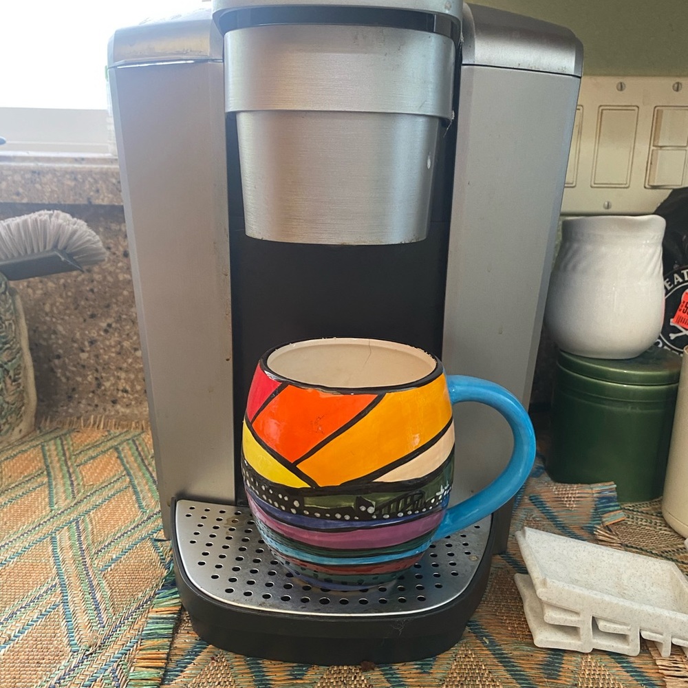 Bright and colorful Hand-painted, San Diego Skyline coffee mug. 14oz